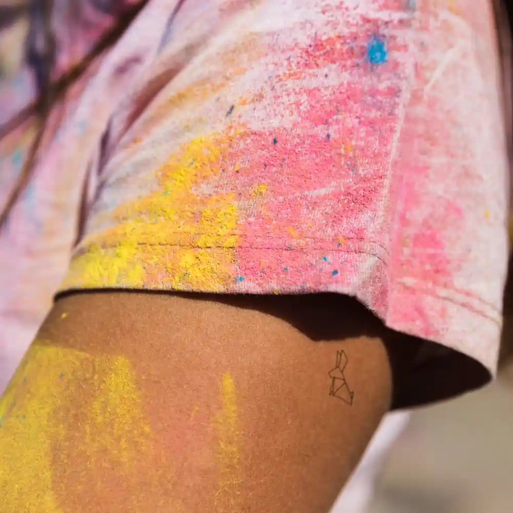 INK090-Tijdelijke-tattoo-konijn-haas-origami